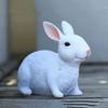 Resin Crafts Easter White Rabbit Sculpture Garden Landscape Ornaments Rabbit Statue Simulated Rabbit Bunny Statue