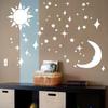 3D Sun Moon Stars Mirror Wall Sticker for Living Room