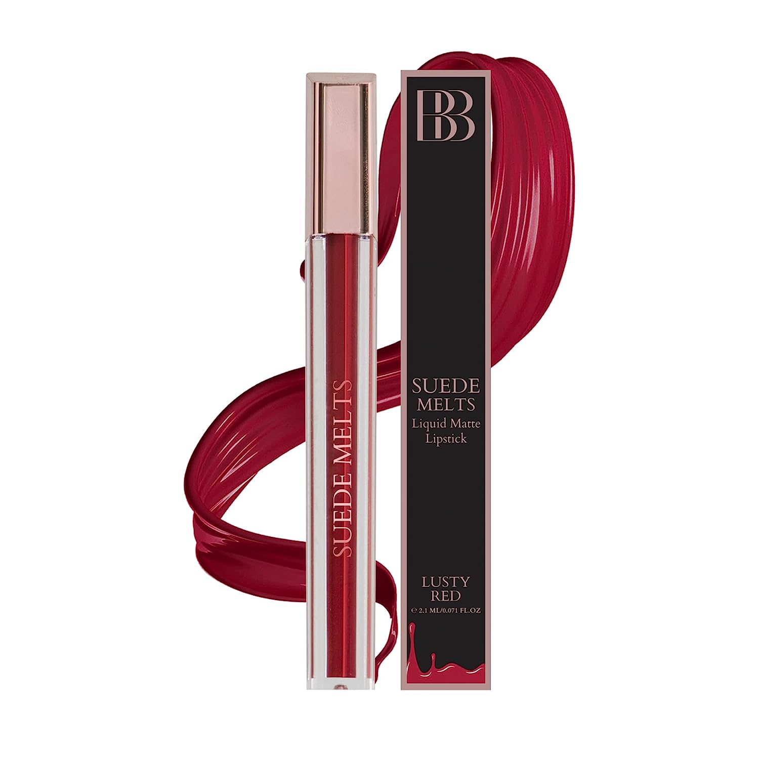 

Bergamot Beaute Liquid Matte Lipstick Suede Melts Non Transfer Lip Color Водостойкая, до 8 часов ношения для женщин 2,1 мл (Румяна Давка) 2.1 ml