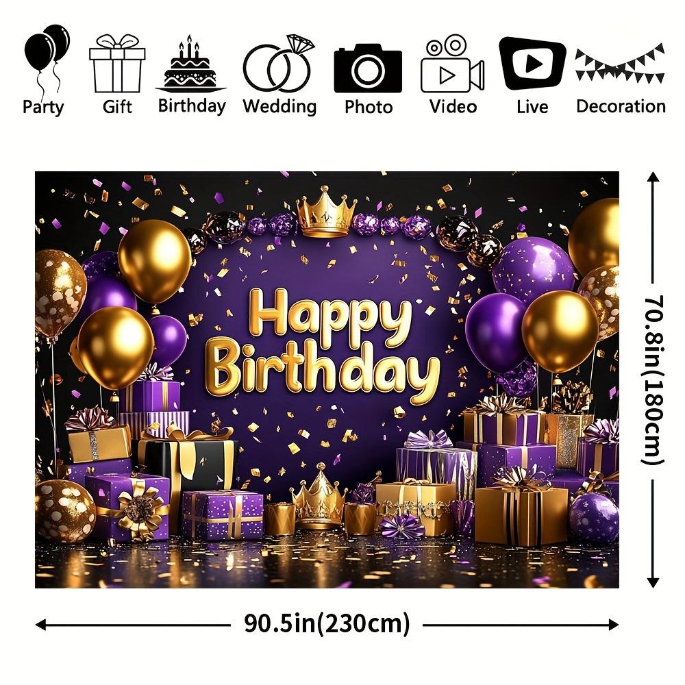 1Pcs Modern Purple and Golden Decoration Background Winter Backdrop Decorations For Photo Studio Photo Booth Christmas Party