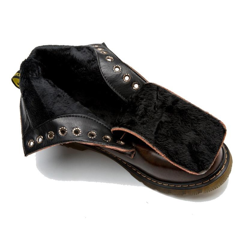 Extra large size eight-hole Martin boots men's shoes 45 high-top tooling shoes 46 British 47 leather black medium-top work boots 48