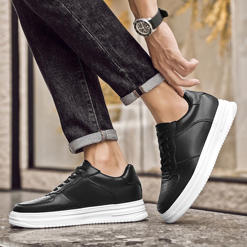 Man Lift Sneakers Men Booster Shoes Elevator Height Increase Insole 6cm Leisure Fashion Sports Plus Size 36-43