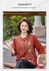 Chinese Style Printed Summer Shirt for Middle-aged & Elderly Women - Slimming Mid-Sleeve Top