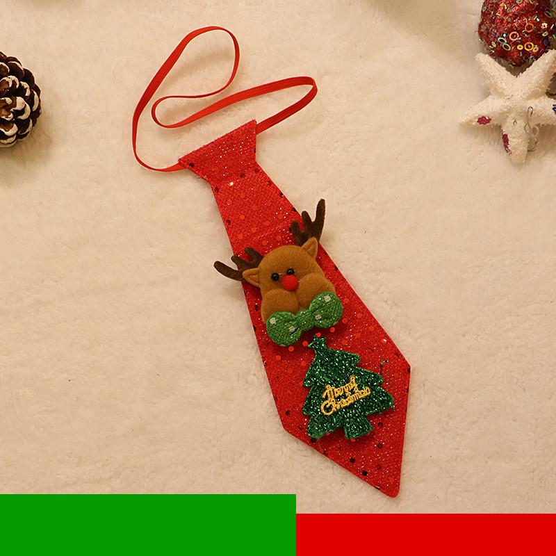 Christmas Tie Bow Santa Claus Holiday Sequin Ties Comfortable Printed Xmas Decor