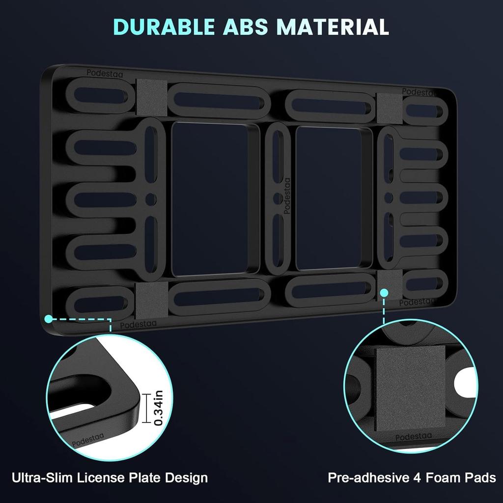 Front Bumper License Plate Bracket Holder for Toyota 2000-2025 RAV4 Corolla Camry Hybrid 4Runner Tundra Tacoma Car Plate Frame Mounting Kit