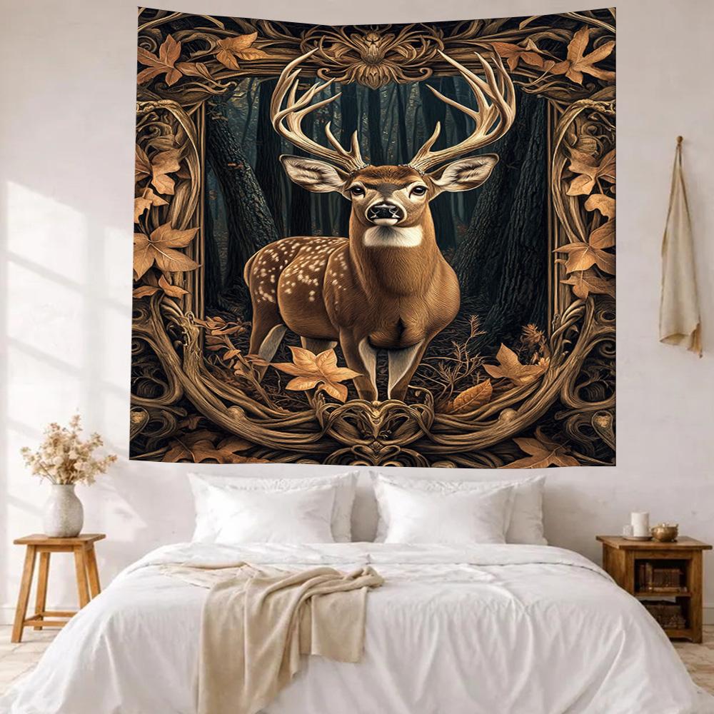 Deer Wall Decor Tapestry Art For Pet Memorial Birthdaywedding Party Backdrop Family Gift