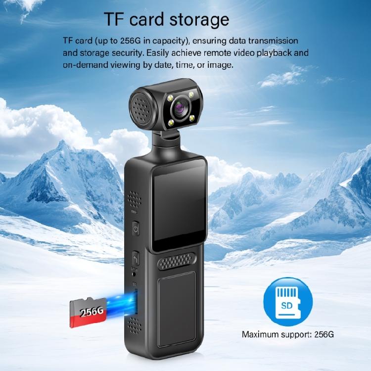 4K Sports Wearable Camera 180 Degree Travel Bike Driver Recorder Pocket Camera for Motorcycle Vlogging Sports