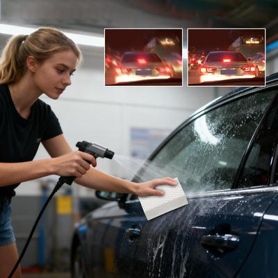 Windshield Oil Film Remover 5 Pieces Auto Cleaning Supplies Car Glass Stain Removal Sponge For Detailers Drivers Road Trips