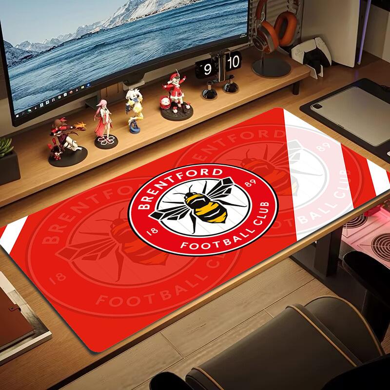 Brentford FC Color Mouse Pad Large Gaming Table Cushion Non-slip Laptop Tablet Big Mousepad XXL Mat Mini PC Playmat With Lock Edge