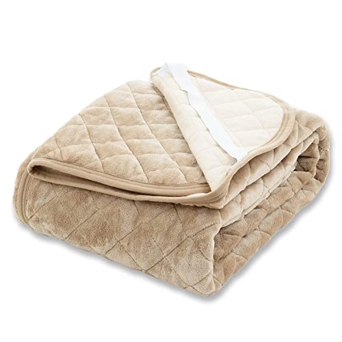 

Sylphys Reversible Flannel Toweling Pad for 4 People, 240 x 205 cm, 100% Cotton, Warm and Washable, Large, Suitable for All Seasons, Autumn and Winter