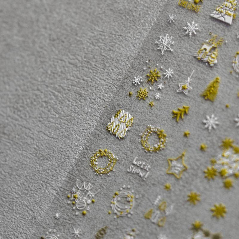 

Tomoni Embossed Nail Stickers Best Selling Japanese Style Ins Style Nail Stickers the Christmas Cottage Nail Ornament 2448 Default