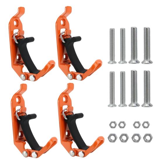 Shovel Bracket Heavy Duty Metal Rubber Mount Kit Secure Grip 62lb