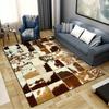 Rustic Cowhide Style Carpet Rug for Living Room Bedroom Home Sofa Decoration,Kids Play Non-slip Floor Mat