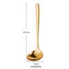 Ru Han 304 Stainless Steel Gold Smooth Soup Spoon Set