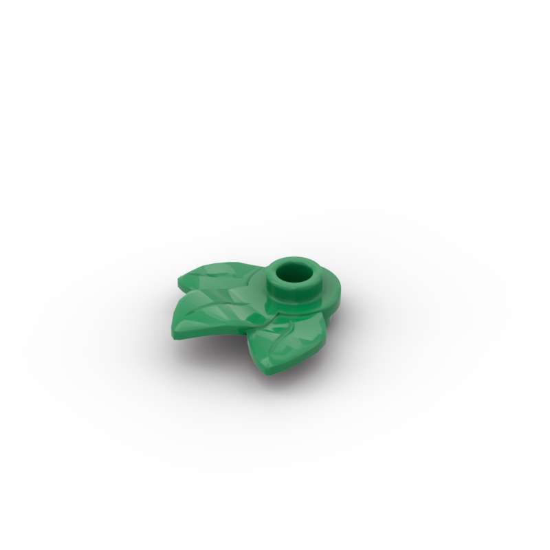 

MOC 10PCS 32607 Plant Plate Constructing Blocks Kit Round 1x1 Featuring 3 Leaves Bricks Particle DO-IT-