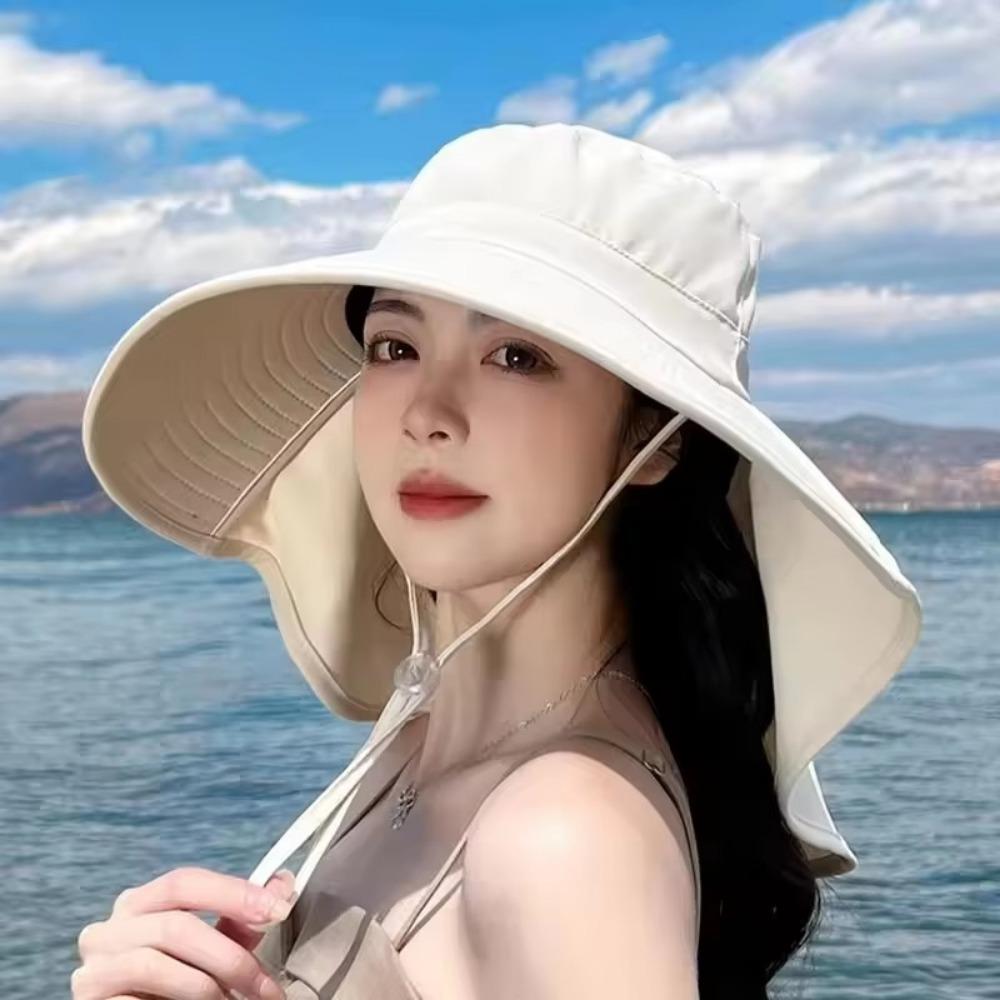 Summer Fishing Hat with Neck Cover Safari Cap 2025 Sun Bucket Hat  For Women Girls