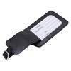 Luggage Baggage Tag Rain Proof PU Leather Soft Lock Design Stylish Luggage ID Label for Travel and Business Trip Black