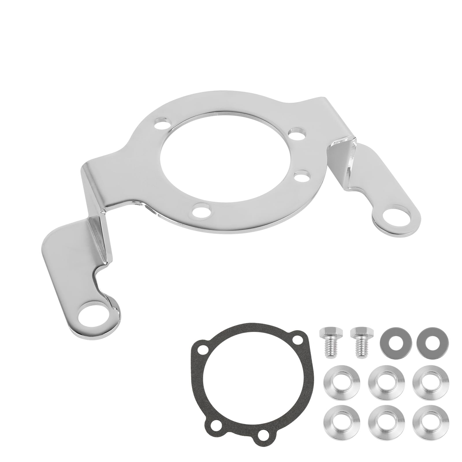 

LOOBOR Air Filter Support Cab Support Bracket Replacement for Harley Big Twin/Twin Cam 1993-2017 (Chrome)