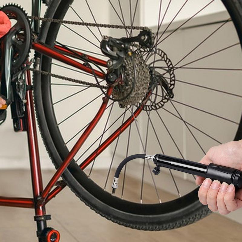 Tire Pump For Cycling Portable Cycling Tyre Air Pump Compact Fast Inflation Tool With Hose Sports Equipment Maintenance Gear For