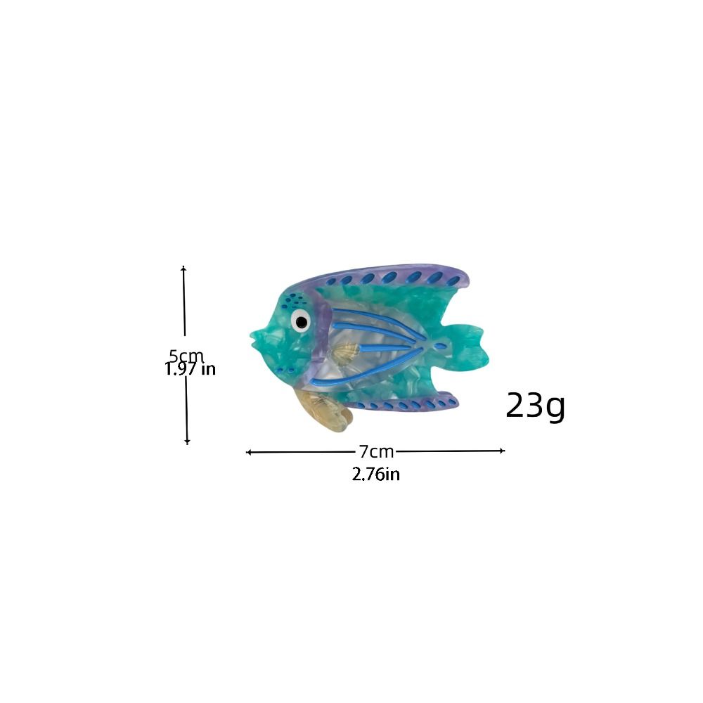 Personalized Hairpin Ocean Fish Hair Claw Acetate Acetic Acid Marine Animals Hair Clip Geometry Colorful Fish Grab Clip Female