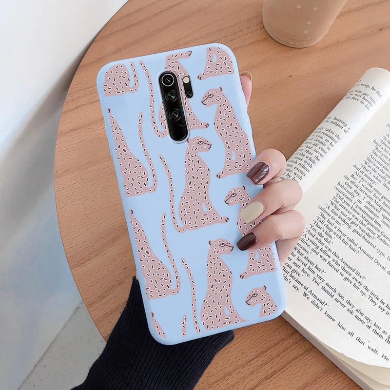 Case For Redmi Note 8 Pro Soft Silicone TPU Back Cover Case Protective Coque For Redmi Note8 Pro Shell Leopard Painted Bumper