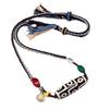 Handmade Tibetan Braided Rope Necklace with Dzi Bead, Adjustable Clavicle Chain Pendant