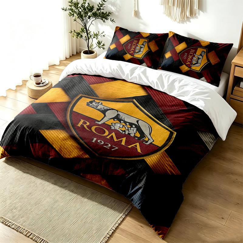 A.S Roma 3pc Duvet Cover Set Simple Modern Bedding Set Wrinkle Resistant Soft Fabric All Season Use a perfect gift