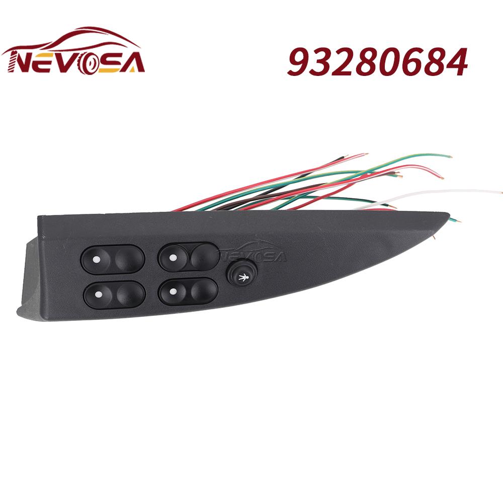 NEVOSA Power Window Switch For G M Corsa Pick-Up Chevrolet 93280684 Glass Button 93280684