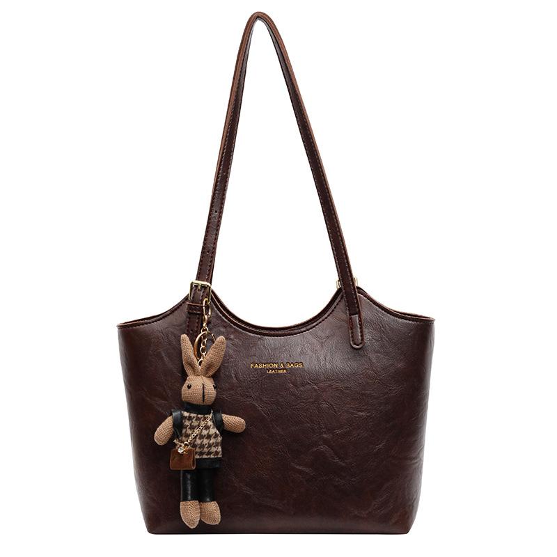 Today's Popular Versatile Fashion Simple Style Niche Retro Underarm Tote Bag Women's Casual Commuting Texture Shoulder Bag