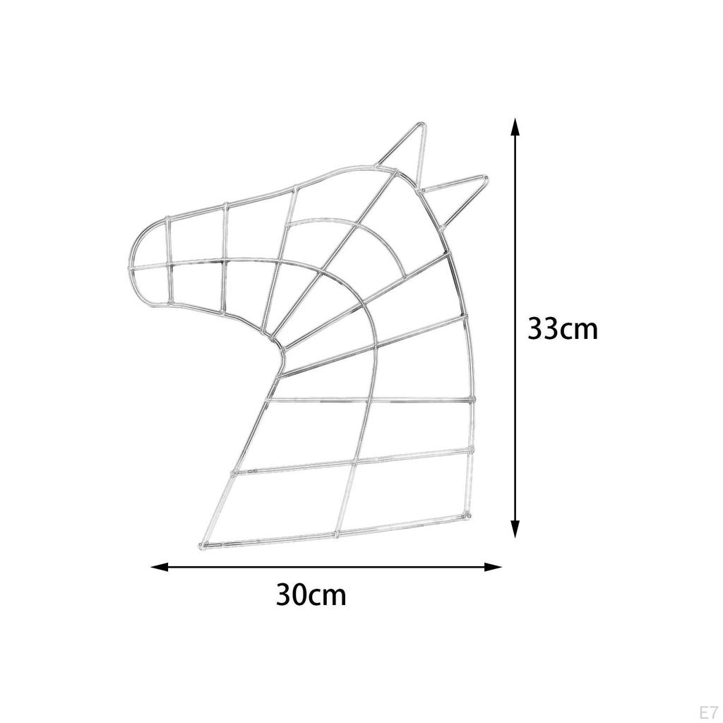 Elegant Horse Head Floral Wreath Holder for Home Decor