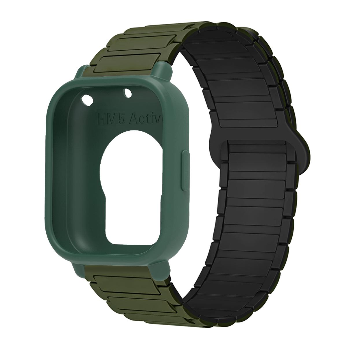 

Захисний чохол+силіконовий ремінець для Xiaomi Redmi Watch 5 active/5 Lite Повний захист екрану ТПУ М який чохол та магнітний спортивний ремінець Redmi Watch 5 Active