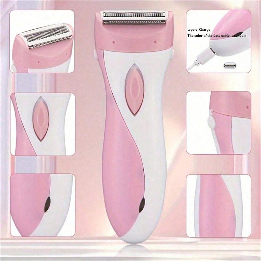 Women's Electric Razor - USB Electric Lady Shaver, Ladies Epilator Razor, Foil Shaver With Stainless Steel Blade, USB Charging