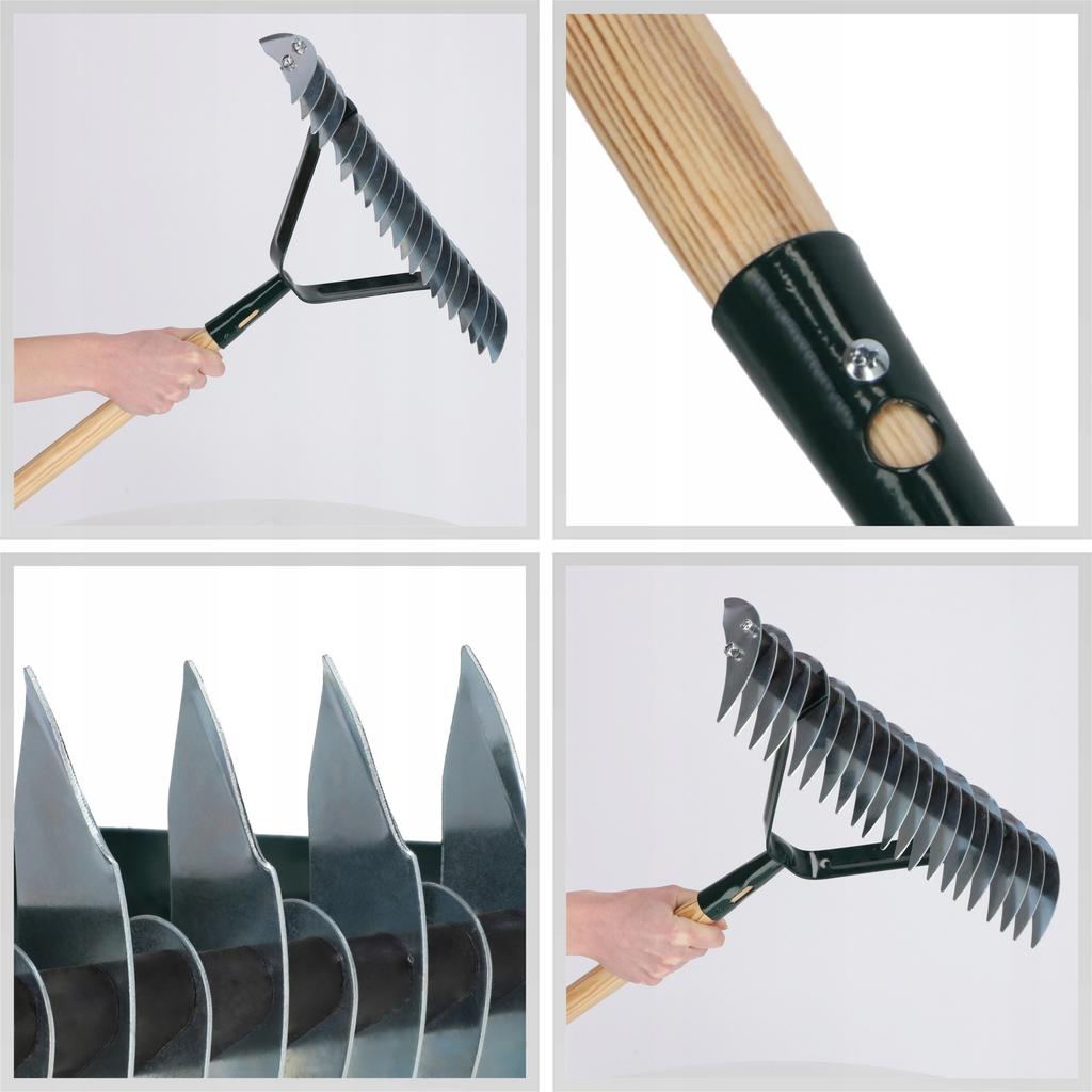 KADAX Rasenlüfter Handvertikutierer Gartenspikes 170 cm doppelseitig