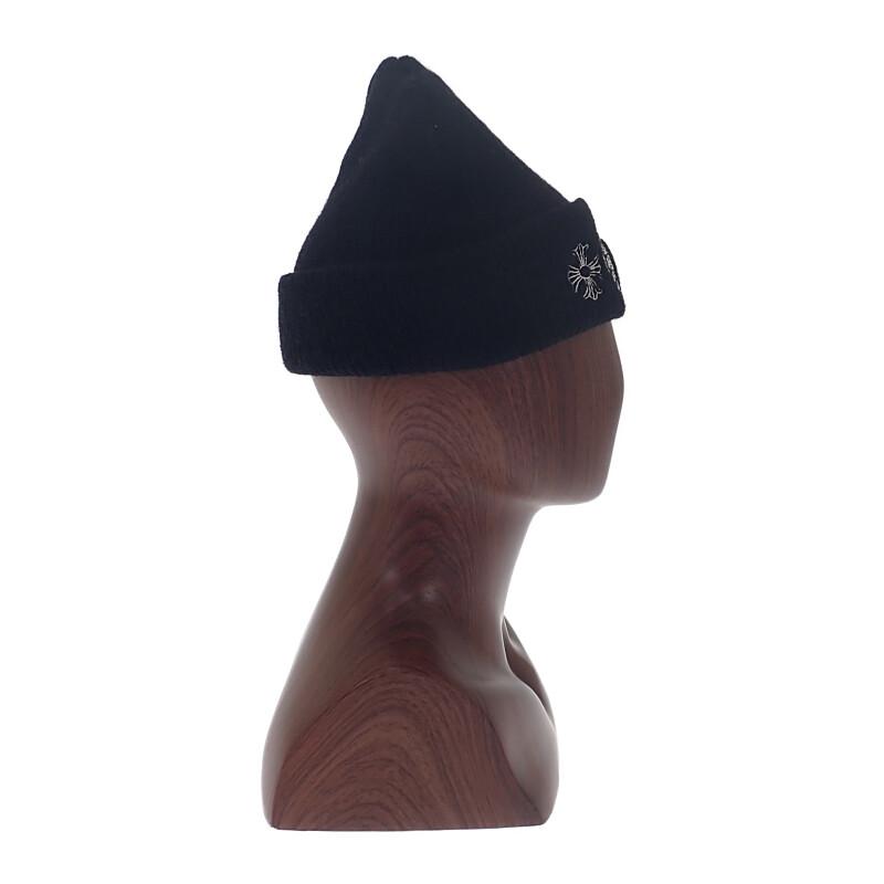 CHROME HEARTS  Knit cap black wool mens