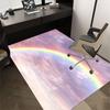 rainbow cloud Crystal Velvet chair mat Area Rug - Non-Slip, Floor Mat, Office Desk Chair Rugs, Bedroom Decor.Christmas Gift-1106176