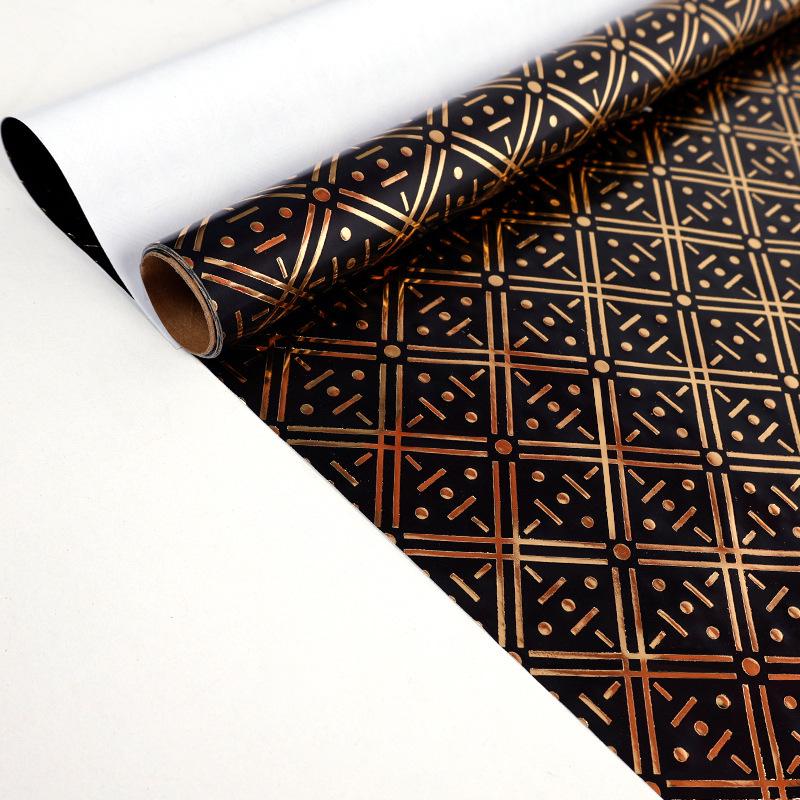Black Gold Polka Dot and Crown Large Gift Wrapping Paper