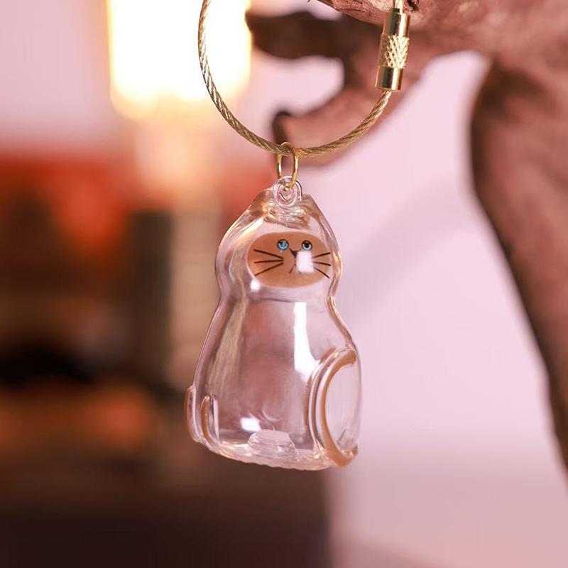 1/6Pcs My Pet'S Fur Container Cat Hair Storage Box Hanging Cat Keychain Pendant Pet Hair Grooming Souvenirs Bag Hanging Decor