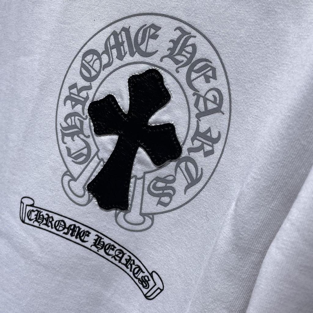 8923 CHROME HEARTS 2026 Summer New High Quality Cotton Round Neck Loose Large Size Men's and Women's T-shirt Couple T-shirt