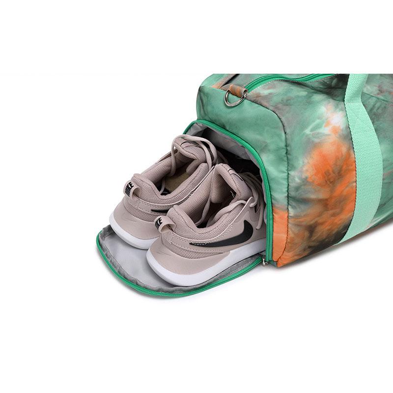 Red Green Color Contrast Large Capacity Dry Wet Separation Exercise Yoga Bag For Short Distance Travel Waterproof Luggage Travel Bag
