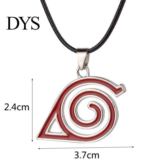 Unique Unisex Metal Anime Naruto Logo Pendant Necklace Cosplay Hokage Accessory