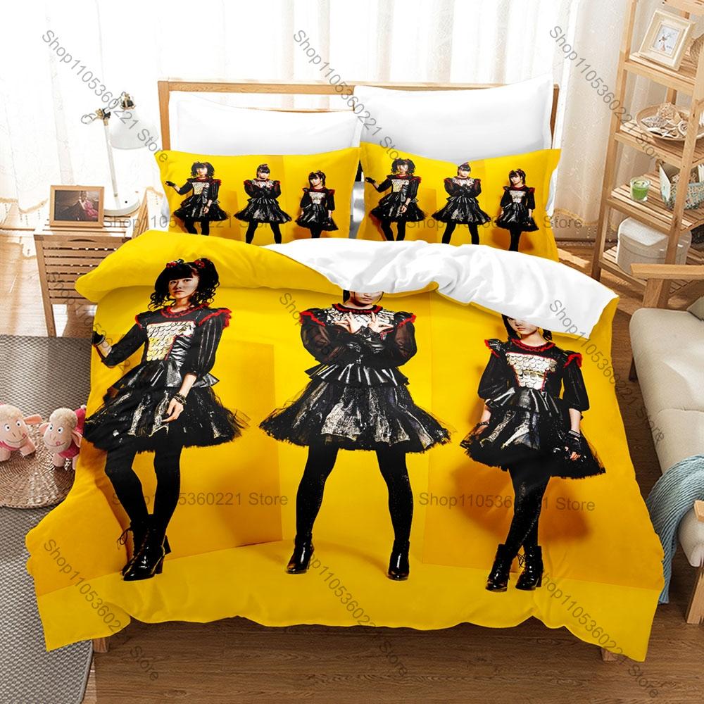 Personality Babymetal Band Printed Bedding Set New Soft Skin Friendly Duvet Cover Pillowcase Comfortable Bedroom Bed Linens Home