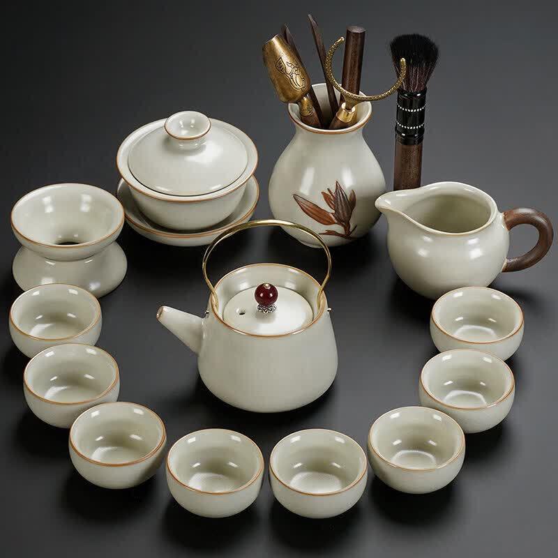 Biaoxing Ru Kiln Kung Fu Tea Set - Auto Water Refill