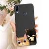Per ASUS ZENFONE MAX PRO M2 ZB633KL ZB631 KL ZB630KL Custodia per Telefono Gatto Cartone Animato Fiore Farfalla Cover Nera in Morbido Silicone