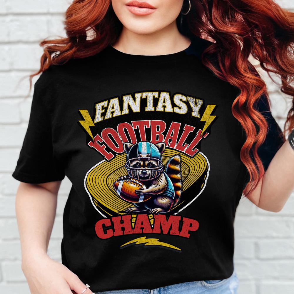 Fantasy Football Champs Unisex T-Shirt, Funny Football Tee, Raccoon Football Unisex T-Shirt