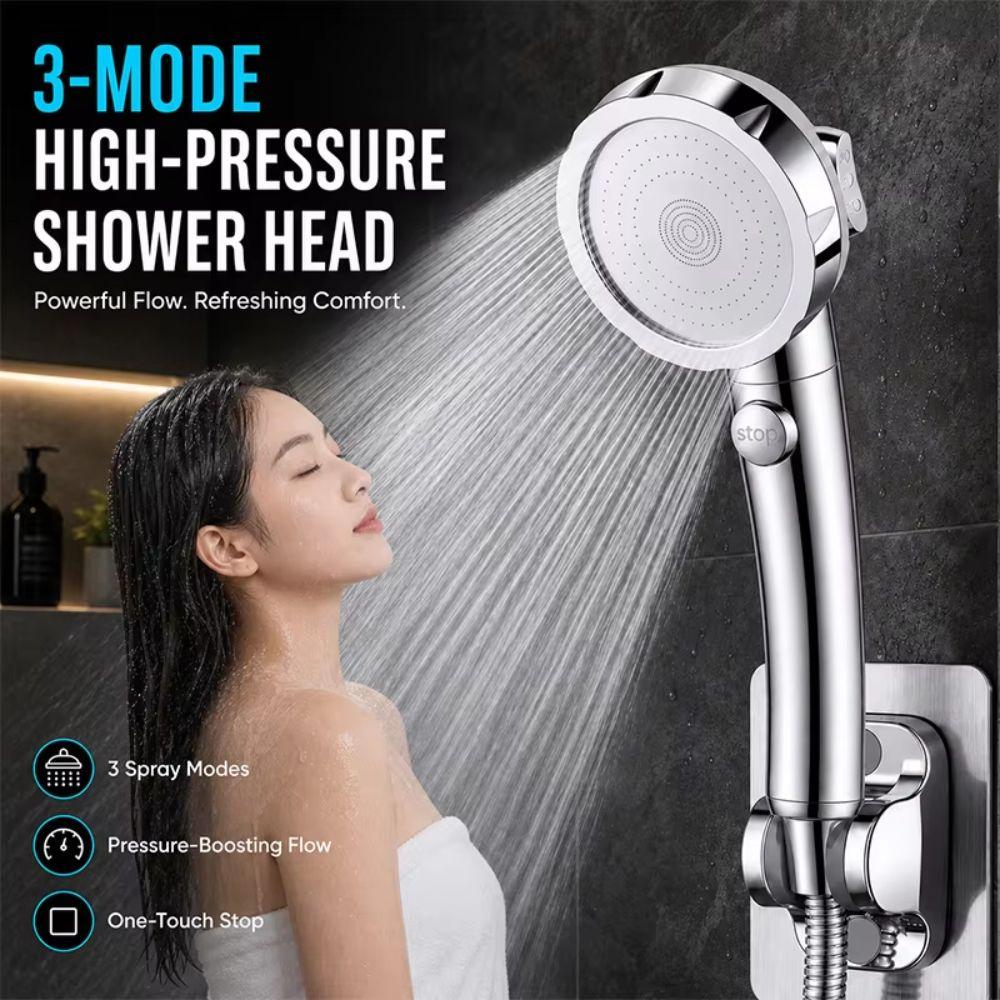 Adjustable Shower Sprayer Set Water-Saving Shower Replacement Head Handheld Shower Head  Bathroom