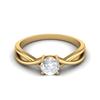 0.50 Ctw Moissanite 925 Sterling Silver Gold Vermeil Solitaire Split Shank Women Wedding Ring