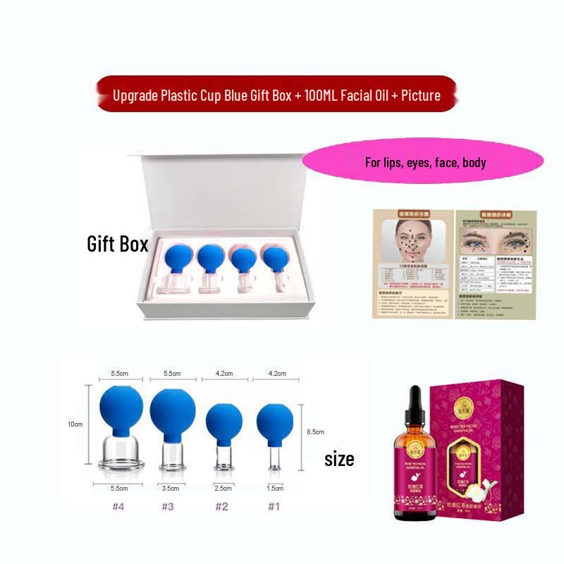 Enhanced Silicone Facial Cupping Set for Skin Lifting and Beauty
