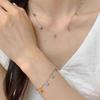 Genuine 925 Sterling Silver Colorful Zircon Flower Chain Necklace for Women Girl Gift Collar New