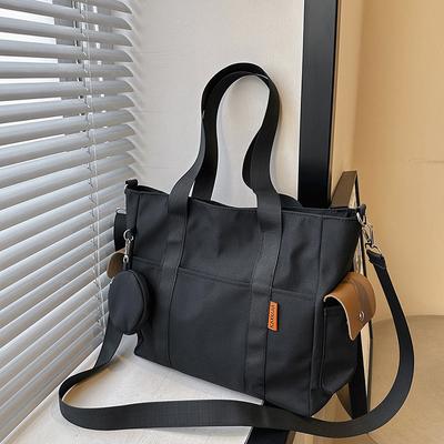 Cestovní taška Set Lehká Velkokapacitní s Mini Peněženkou Vodotěsná Taška s Uchem Dámská Preppy Studentská Aktovka Nylonová Taška