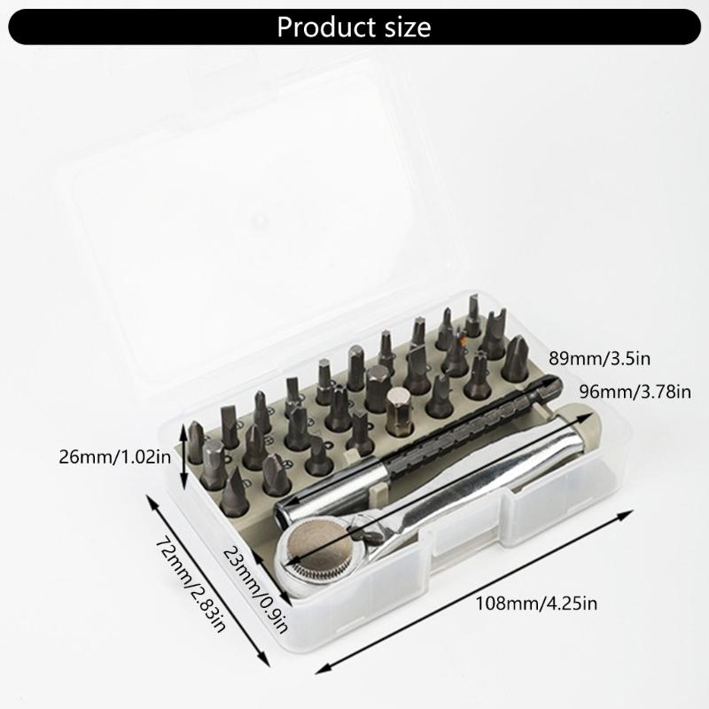 Ergonomic Handle Mini Ratchet Wrench Set Right Angles Screwdriver Tools for Smartphone Tablet Maintenance Repairing Tool